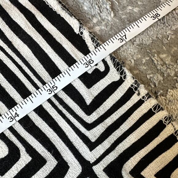 Trina Turk 100% Cotton Black/White Abstract Print Sleeveless Sheath Dress Size 6 - Picture 7 of 8